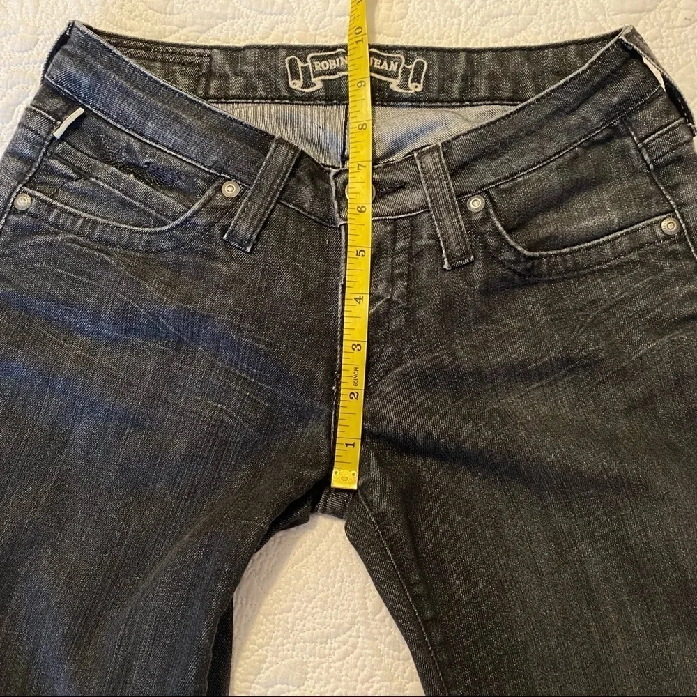 Robin’s Jean Angel Embroidered Leather Trim Bootcut Jeans - 26_12